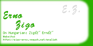 erno zigo business card